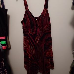 Olivia Matthews red print dress 18w